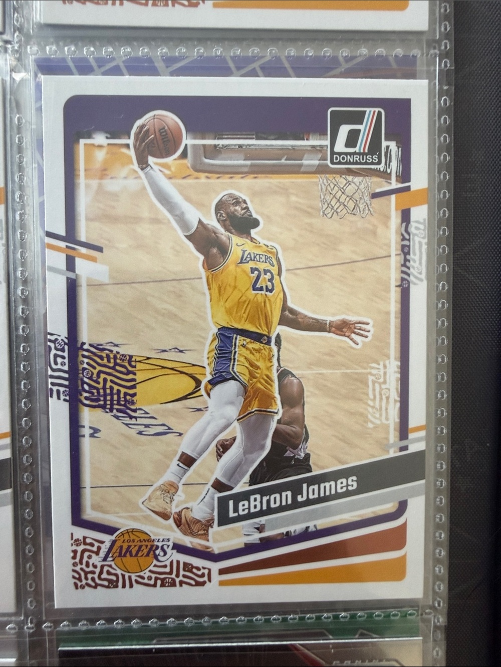 Russ Los Angeles Lakers Purple and Yellow LeBron James Trading Card